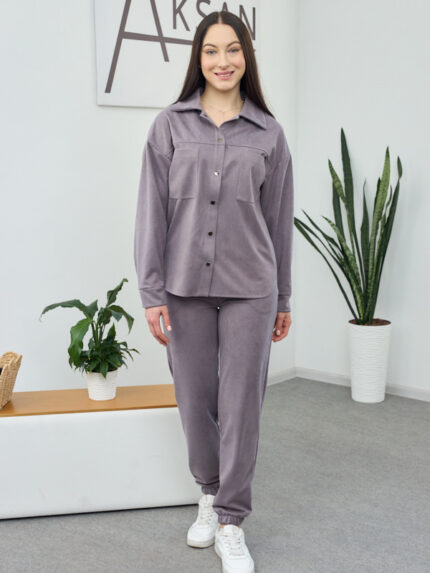Костюм 26.2200 н Замш тонкий, колір Вугільний, 42(S), 44(М), 46(L)