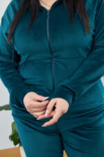 Комплект 26.1860 тънък велур, цвят Изумруден, 50(XXL), 52(3XL), 54(4XL) - Image 3
