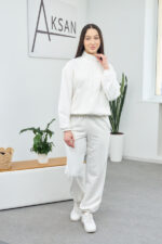 Set 26.2832 tricot buclat, culoare Lăptos, 40(XS), 42(S), 44(M)