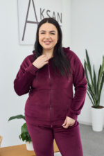 Комплект 26.1860 тънък велур, цвят Бургунди, 50(XXL), 52(3XL), 54(4XL) - Image 4