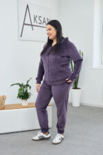 Set 26.1860 thin velour, color Eggplant, 50(XXL), 52(3XL), 54(4XL) - Image 2