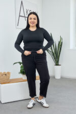 Pants 26.1530 two-thread knit fabric, color Black, 54(4XL), 56(5XL), 58(6XL) - Image 4