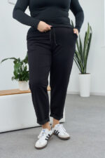 Pants 26.1530 two-thread knit fabric, color Black, 54(4XL), 56(5XL), 58(6XL)