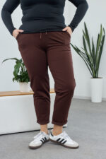 Панталони 26.1530 двуконечен трикотаж, цвят Тъмен шоколад, 48(XL), 50(XXL), 52(3XL)