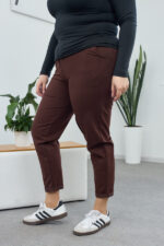 Панталони 26.1530 двуконечен трикотаж, цвят Тъмен шоколад, 48(XL), 50(XXL), 52(3XL) - Image 2