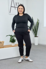 Pantaloni 26.1530 tricot dublu, culoare Negru, 48(XL), 50(XXL), 52(3XL) - Image 4