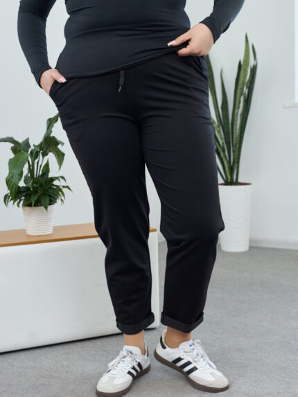Штани 26.1530 б Трикотаж двухнитка, колір Чорний, 48(XL), 50(ХХL), 52(3XL)