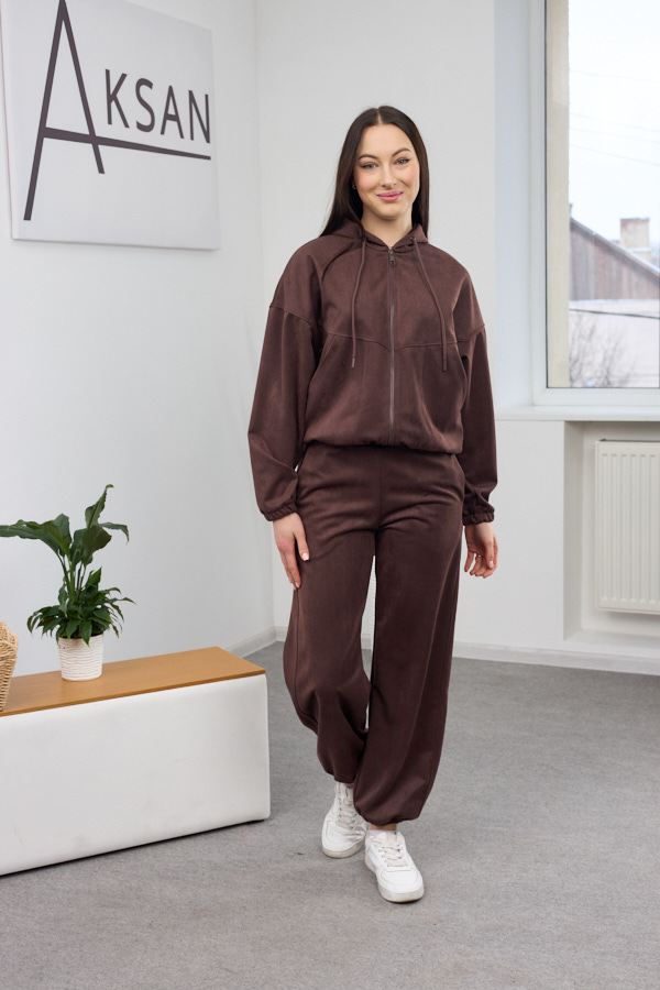 sera5819-2.jpg Set 26.2851 piele întoarsă subțire, culoare Ciocolata inchisa, 40(XS), 42(S), 44(M) - Image 1