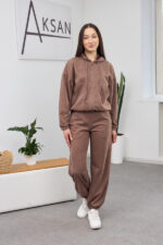 Set 26.2851 dünnes Wildleder, Farbe Helle Schokolade, 40(XS), 42(S), 44(M)