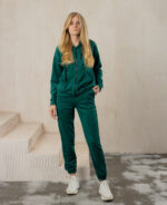 Костюм жіночий 22.1417, 42(S), 44(M), 46(L), 48(XL), смарагдовий, стиль casual (кежуал), замшевий костюм на замку - Зображення 2