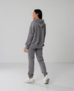 Костюм жіночий 22.1417, 42(S), 44(M), 46(L), 48(XL), сірий, стиль casual (кежуал), замшевий костюм на замку - Зображення 3