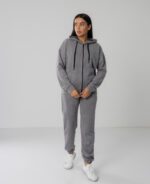 Костюм жіночий 22.1417, 42(S), 44(M), 46(L), 48(XL), сірий, стиль casual (кежуал), замшевий костюм на замку - Зображення 2