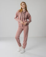 Костюм жіночий 22.1417, 42(S), 44(M), 46(L), 48(XL), пудра, стиль casual (кежуал), замшевий костюм на замку - Зображення 2