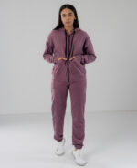 Костюм жіночий 22.1417, 42(S), 44(M), 46(L), 48(XL), пудра темна, стиль casual (кежуал), замшевий костюм на замку - Зображення 2