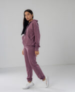 Костюм жіночий 22.1417, 42(S), 44(M), 46(L), 48(XL), пудра темна, стиль casual (кежуал), замшевий костюм на замку - Зображення 4