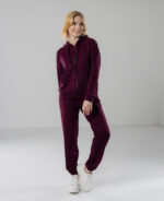Костюм жіночий 22.1417, 46(L), 48(XL), бордо, стиль casual (кежуал), замшевий костюм на замку - Зображення 2