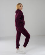 Костюм жіночий 22.1417, 46(L), 48(XL), бордо, стиль casual (кежуал), замшевий костюм на замку - Зображення 3