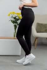 Legginsy 25.1877 prążkowana dzianina, kolor Czarny, 42(S), 44(M), 46(L), 48(XL) - Image 2