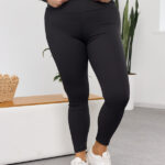 Legginsy 25.1877 prążkowana dzianina, kolor Czarny, 50(XXL), 52(3XL), 54(4XL)