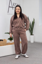 Комплект 26.2851 тънък велур, цвят Светлошоколадов, 46(L), 48(XL), 50(XXL)