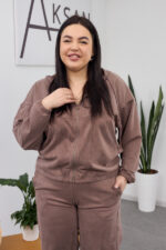 Комплект 26.2851 тънък велур, цвят Светлошоколадов, 46(L), 48(XL), 50(XXL) - Image 4
