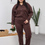 Костюм 26.2855 б Замш тонкий, колір Темний шоколад, 46(L), 48(XL), 50(ХХL)