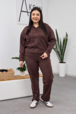 Костюм 26.2855 б Замш тонкий, колір Темний шоколад, 46(L), 48(XL), 50(ХХL)