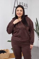 Костюм 26.2855 б Замш тонкий, колір Темний шоколад, 46(L), 48(XL), 50(ХХL) - Зображення 4