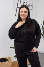 Костюм 26.2855 с б Замш тонкий, колір Чорний, 52(3XL), 54(4XL), 56(5XL) - Зображення 4