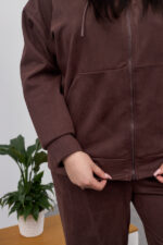Костюм 26.2855 с б Замш тонкий, колір Темний шоколад, 52(3XL), 54(4XL), 56(5XL) - Зображення 3