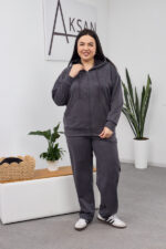 Костюм 26.2855 с б Замш тонкий, колір Графіт, 52(3XL), 54(4XL), 56(5XL)