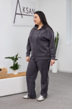 Костюм 26.2855 с б Замш тонкий, колір Графіт, 52(3XL), 54(4XL), 56(5XL) - Зображення 2