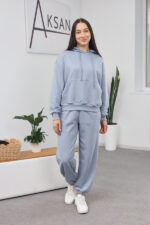 Комплект 26.2859 трикотаж петля, цвят Сребристо небесен, 40(XS), 42(S), 44(M)
