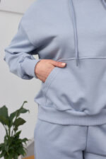 Комплект 26.2859 трикотаж петля, цвят Сребристо небесен, 40(XS), 42(S), 44(M) - Image 3