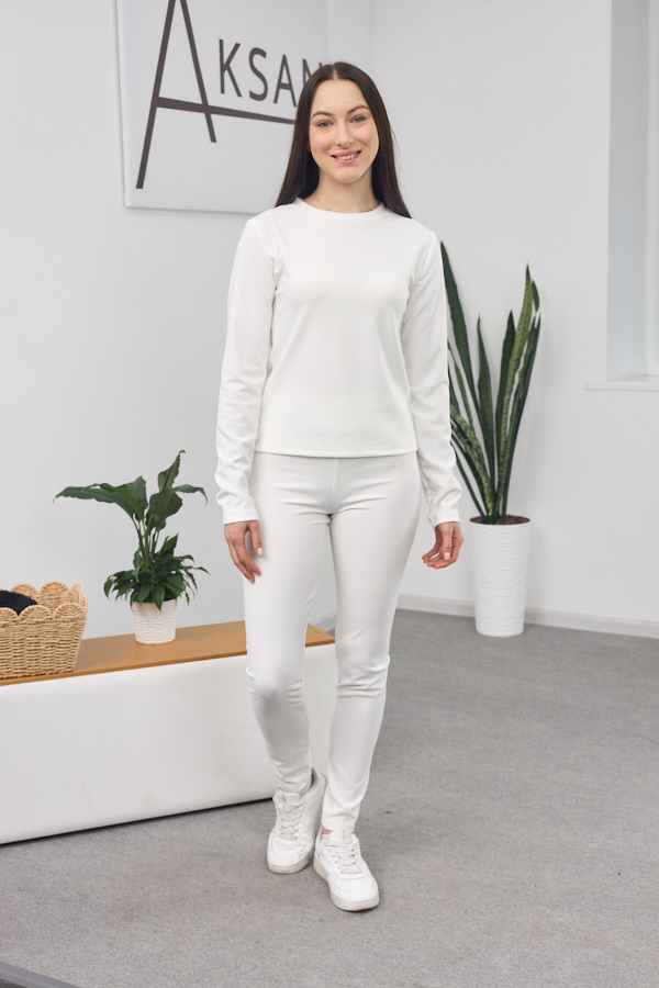 sera6213.jpg Костюм 26.2863 н Трикотаж, колір Молочний, 40(XS) - 42(S), 44(М) - 46(L) - Зображення 1