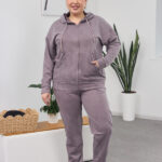 Komplet 26.1417 cienki zamsz, kolor Oliwkowy, 48(XL), 50(XXL), 52(3XL)