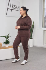Komplet 26.1417 cienki zamsz, kolor Ciemna czekolada, 48(XL), 50(XXL), 52(3XL) - Image 2
