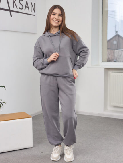 Костюм 26.2859 н Трикотаж петля, колір Темно сірий, 40(XS), 42(S), 44(М)