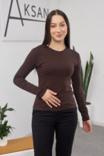 Langarmshirt 26.2613 Supreme-Strick, Farbe Dunkle Schokolade, 42(S), 44(M), 46(L)