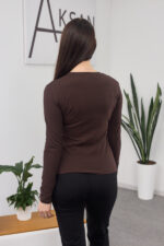 Langarmshirt 26.2613 Supreme-Strick, Farbe Dunkle Schokolade, 42(S), 44(M), 46(L) - Image 2