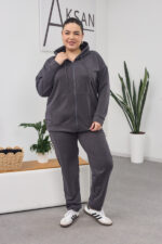 Komplet 26.1417 cienki zamsz, kolor Grafitowy, 48(XL), 50(XXL), 52(3XL)