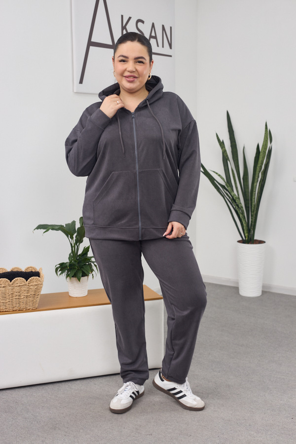 sera6390.jpg Komplet 26.1417 cienki zamsz, kolor Grafitowy, 48(XL), 50(XXL), 52(3XL) - Image 1