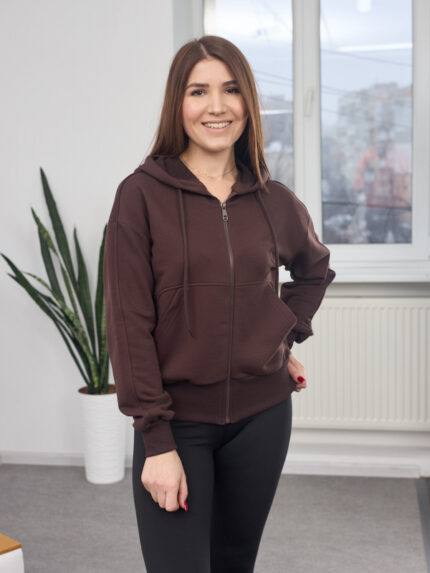 Кофта 26.2856 н Трикотаж петля, колір Темний шоколад, 40(XS), 42(S), 44(М)