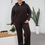 Set 26.2858 Wildleder auf Diving-Stoff, Farbe Dunkle Schokolade, 46(L), 48(XL), 50(XXL)