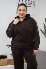 Комплект 26.2858 велур върху дайвинг, цвят Тъмен шоколад, 46(L), 48(XL), 50(XXL) - Image 4