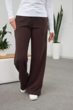 Pantaloni 26.2261 tricot dublu, culoare Ciocolata inchisa, 40(XS), 42(S), 44(M), 46(L)