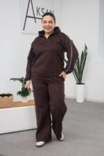 Set 26.2858 Wildleder auf Diving-Stoff, Farbe Schokolade , 46(L), 48(XL), 50(XXL)