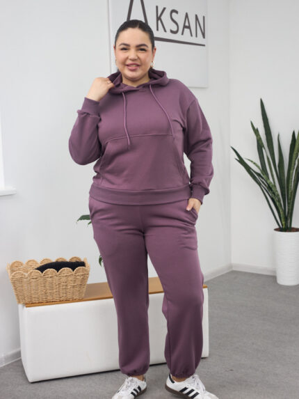 Костюм 26.2859 б Трикотаж петля, колір Баклажан, 46(L)-48(XL), 50(ХХL)- 52(3XL)