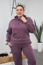 Комплект 26.2859 трикотаж петля, цвят Патладжан, 46(L)-48(XL), 50(XXL)- 52(3XL) - Image 4