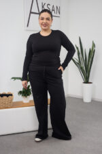 Панталони 26.2261 двуконечен трикотаж, цвят Черен, 48(XL), 50(XXL), 52(3XL) - Image 4